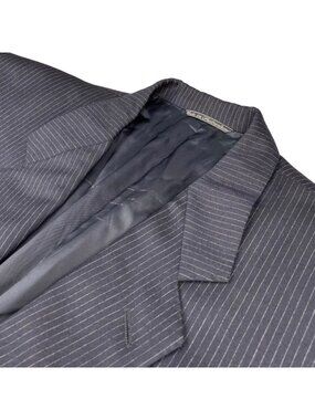 VTG Ermenegildo Zegna Men’s Wool/Cashmere Blazer Navy Chalk Stripe • 44R US